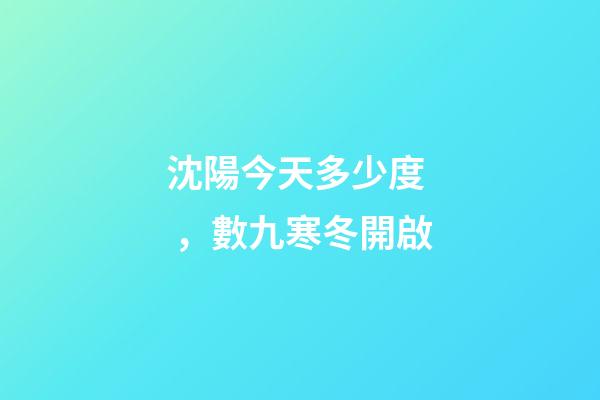 沈陽今天多少度，數九寒冬開啟